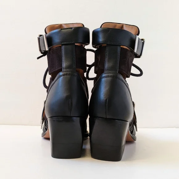 Chloe Rylee Black Suede And Leather Boots | 37.5 - Picture 3 of 16